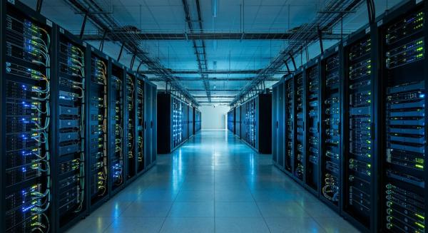 Nowoczesne serwerownie i centra danych reprezentujące infrastrukturę cyfrową biznesu